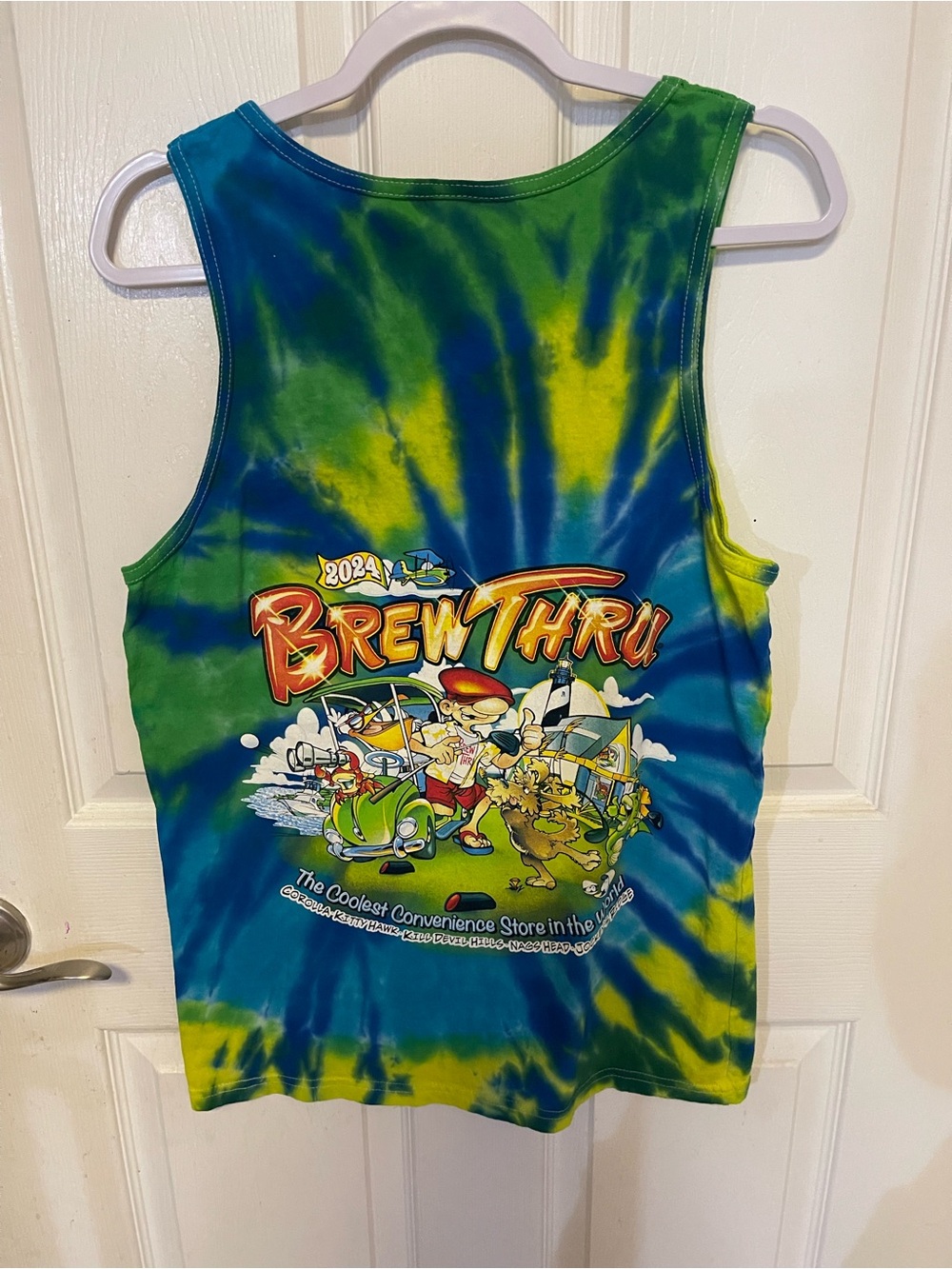 Brew Thru Tie-Dye Tank Top - Blue & Green